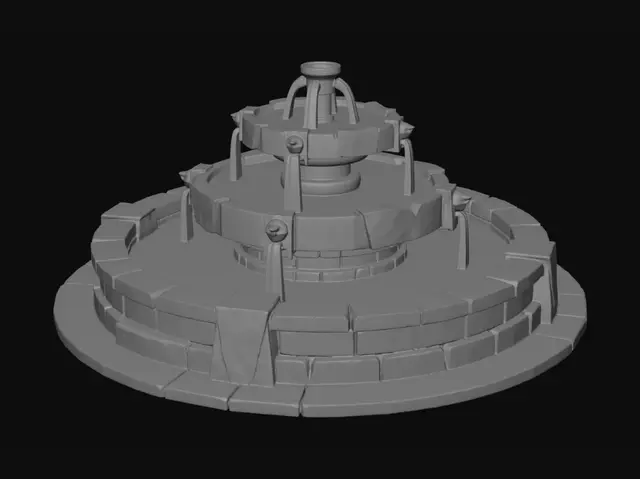 3D model for Three-Tier Stone Fountain