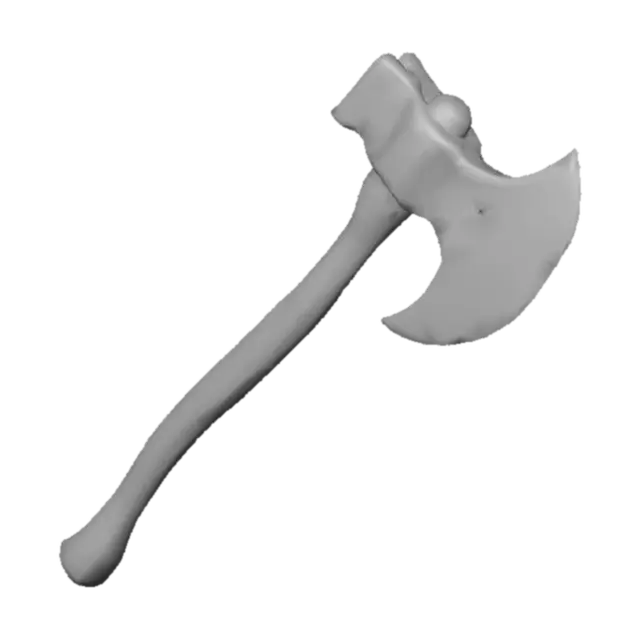 3D model for an old rusty axe