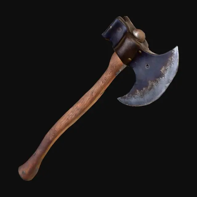 3D model for an old rusty axe