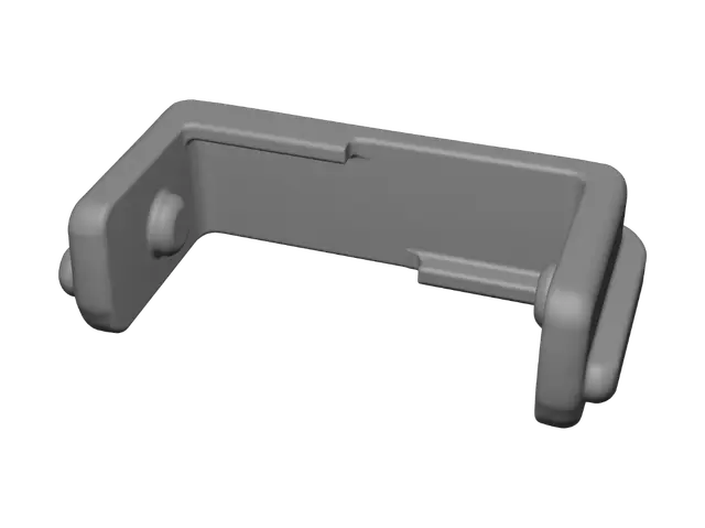 3D model for Blue U-shaped plastic clip
