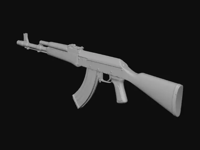 3D model for AK-47 assault rifle for roblox studio
