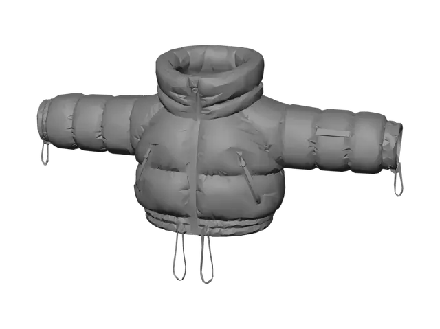 3D model for Iridescent Puffer Jacket