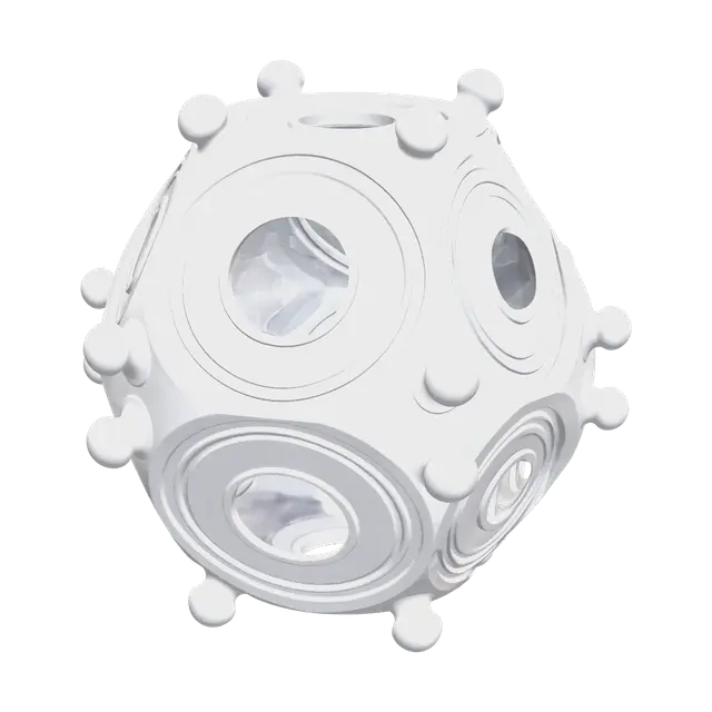 Fantasy Roman Dodecahedron 3D model, vytvořený pomocí AI