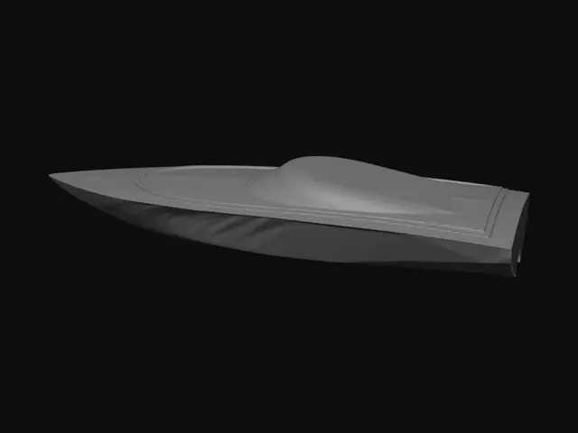 3D model for Futuristic blue kayak
