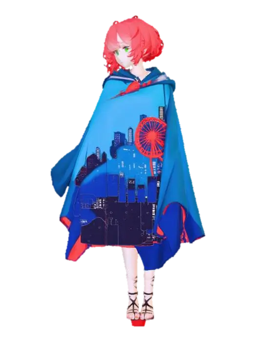 Metropolis Dreamer 3D model, vytvořený pomocí AI