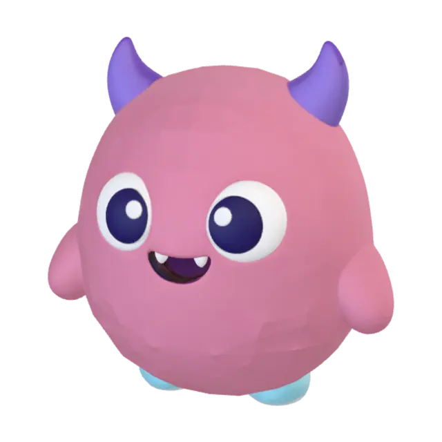 Cute Blob Monster - Feet 3D model, vytvořený pomocí AI