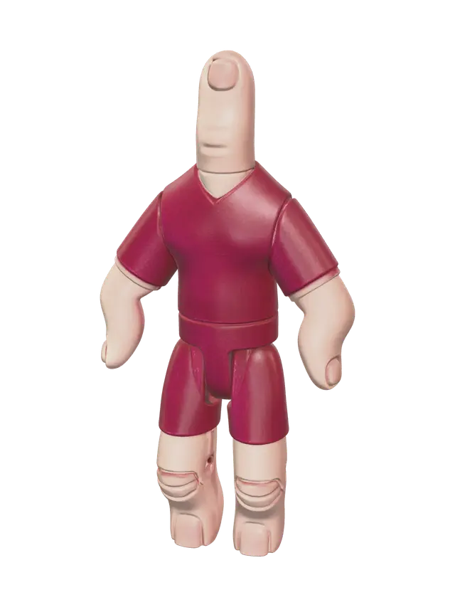 Realistic Thumb People Spy Kids 3D model, vytvořený pomocí AI