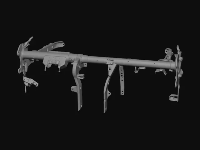 3D model for Car seat frame and mounting brackets