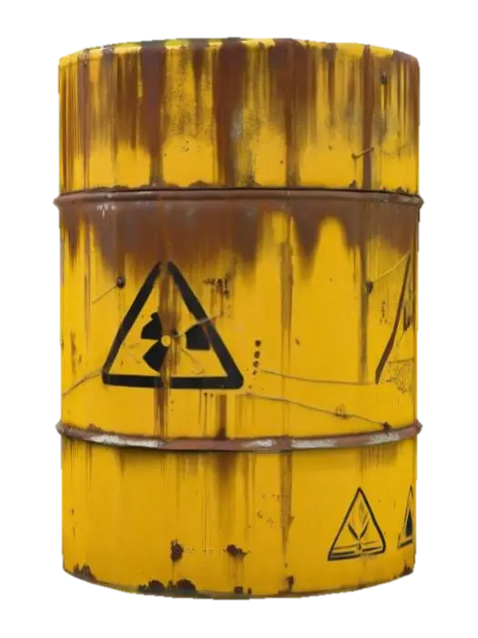 Radioactive Barrel - Toxic 3D model, vytvořený pomocí AI