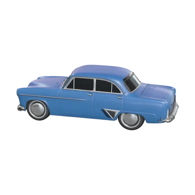 Rusty Car 3D model, vytvořený pomocí AI