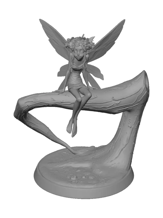 3D model for Azure Fairy on a Branch