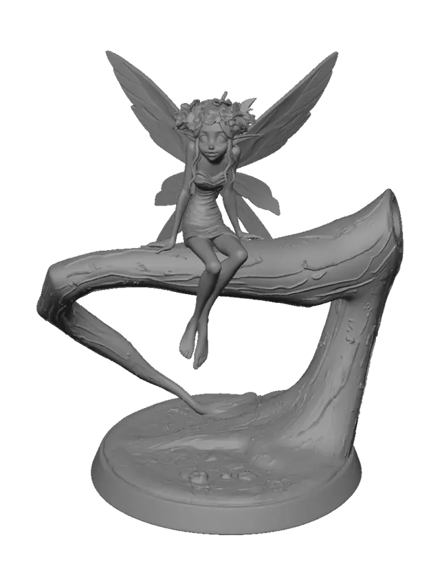3D model for Azure Fairy on a Branch