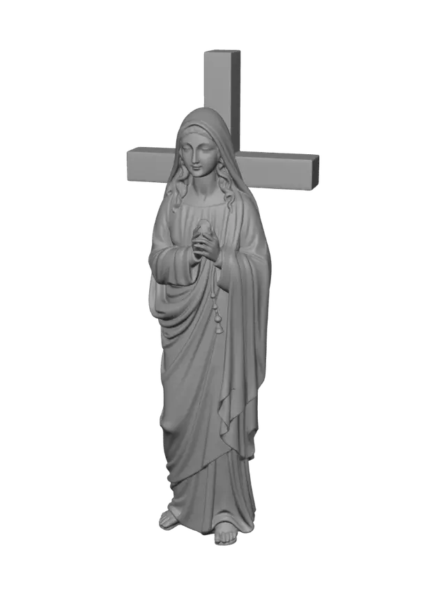 3D model for Madonna in Prayer with Rosary
