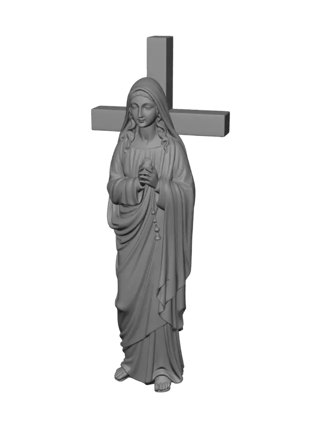 3D model for Madonna in Prayer with Rosary