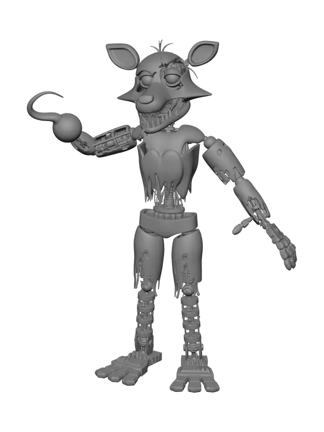 3D model for Realistic Withered Foxy