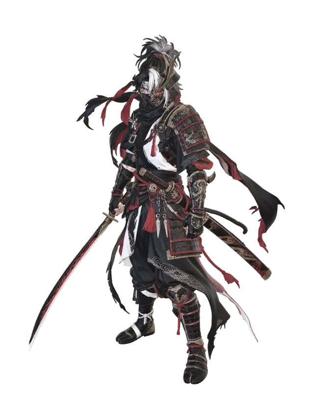 samouraï ninja - Stoic 3D model, vytvořený pomocí AI