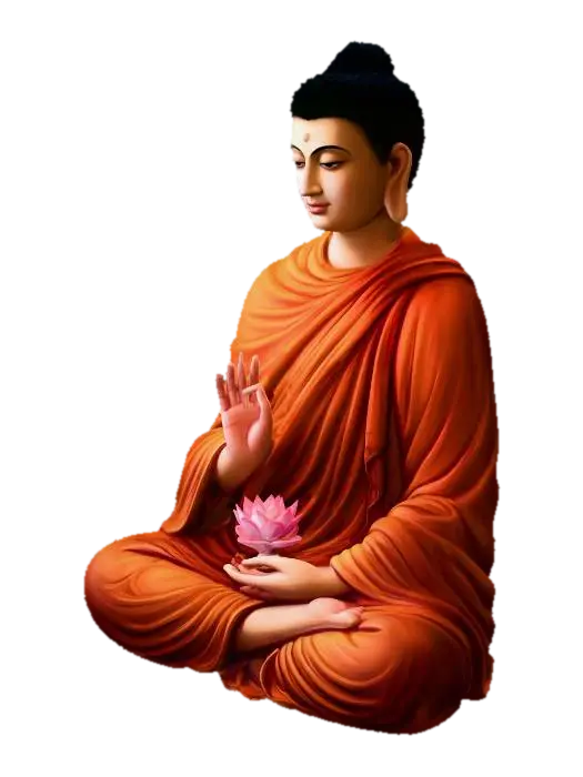 Meditating Buddha with Lotus 3D model, vytvořený pomocí AI