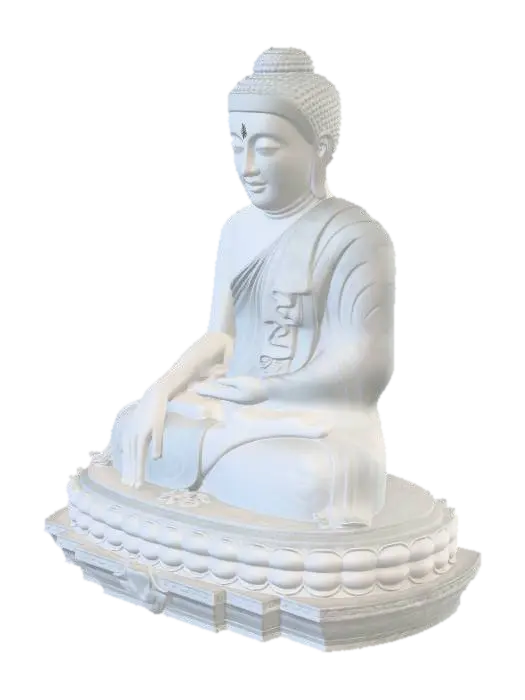 Maya - Buddha 3D model, vytvořený pomocí AI