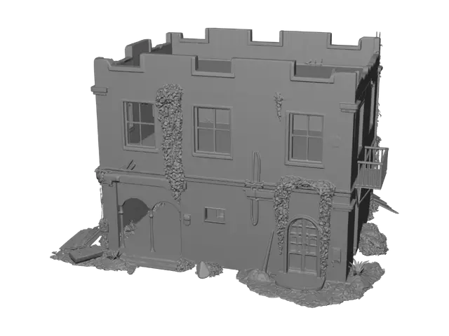 3D model for can you make me a post apocalyptic building