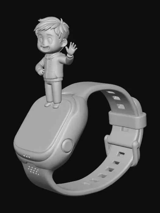 3D model for Holographic Friend on a Kid's Smartwatch