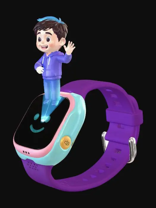 3D model for Holographic Friend on a Kid's Smartwatch