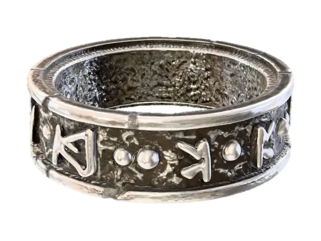 Mystic Runic Rings - Scandinavian 3D model, vytvořený pomocí AI