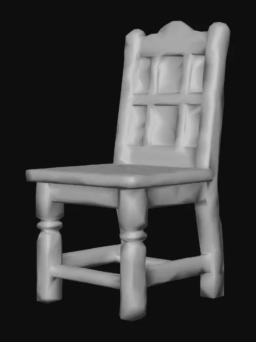 3D model for Rustic Oak Chair