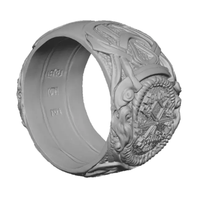 3D model for Viking Compass Ring