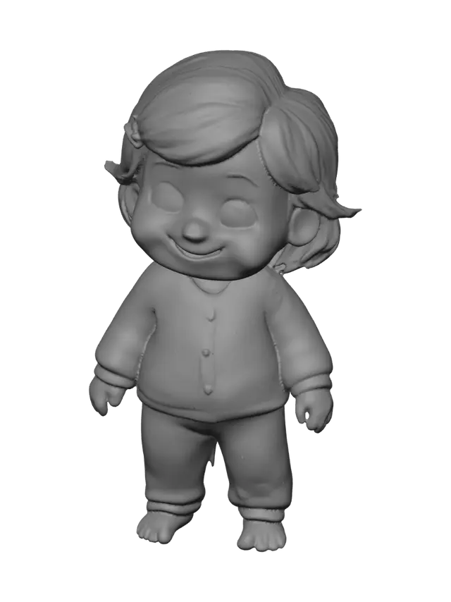 3D model for Patchwork Star Pajama Girl
