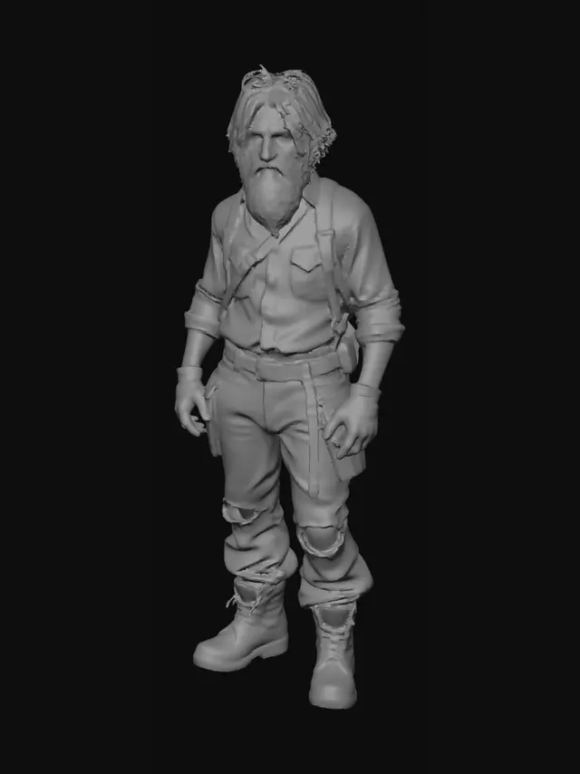 3D model for A rugged man thats been lost in the backrooms for some time
