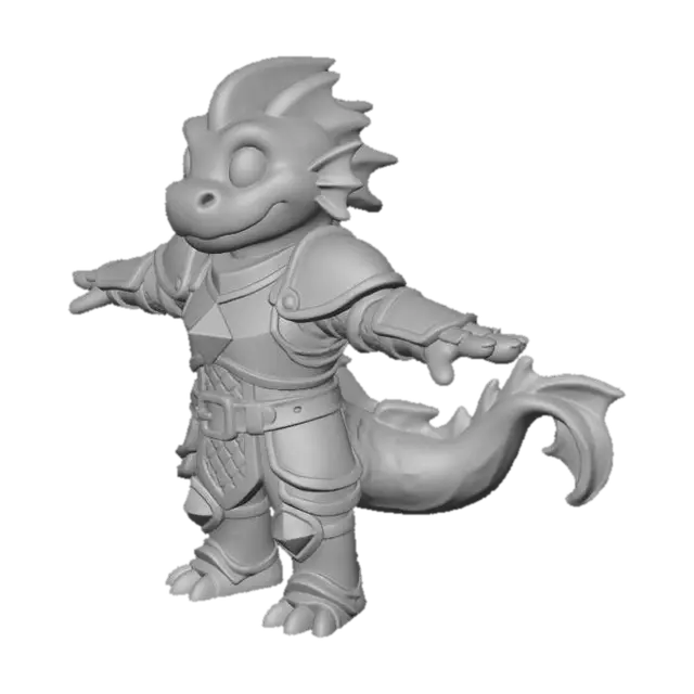 3D model for Water Dragon Knight