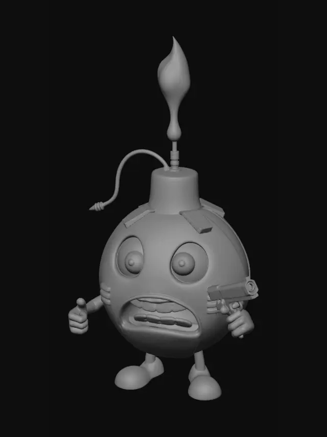 3D model for AS UNA BOMBA CON OJOS PIERAS I BRASOS I UNA PISTOLA ESTILO ANIME