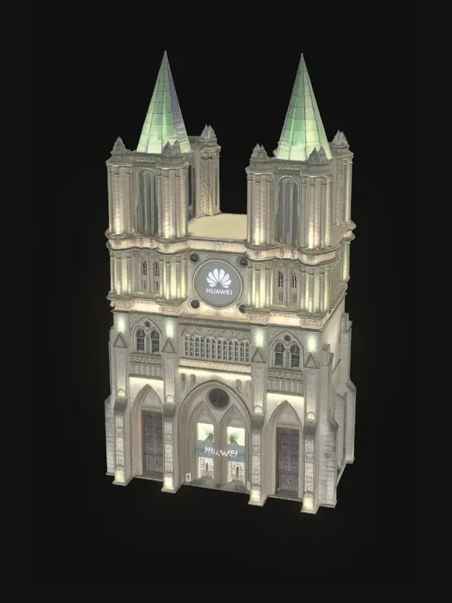 3D model for Huawei Cathedral at Night