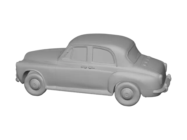 3D model for Gray Vintage Sedan