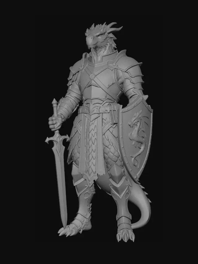 3D model for Dragonplate Warden