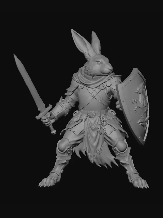 3D model for Armored Rabbit Knight