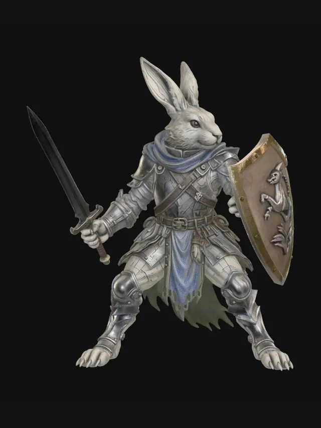 3D model for Armored Rabbit Knight