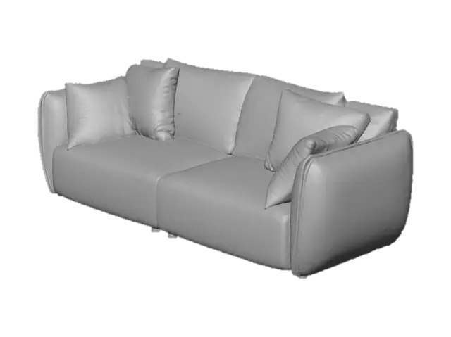 3D model for Comfort Haven in parchment beige textured fabric
