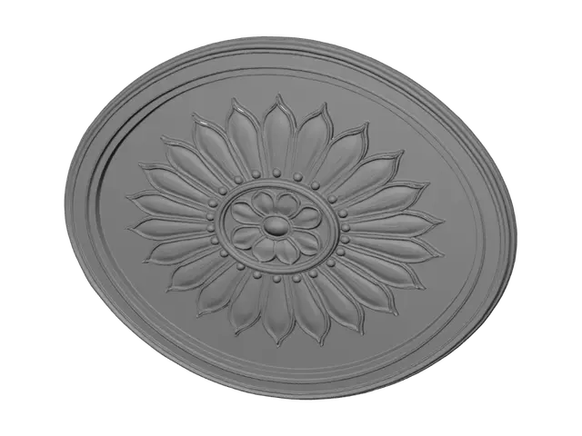 3D model for Sunflower Ceiling Medallion