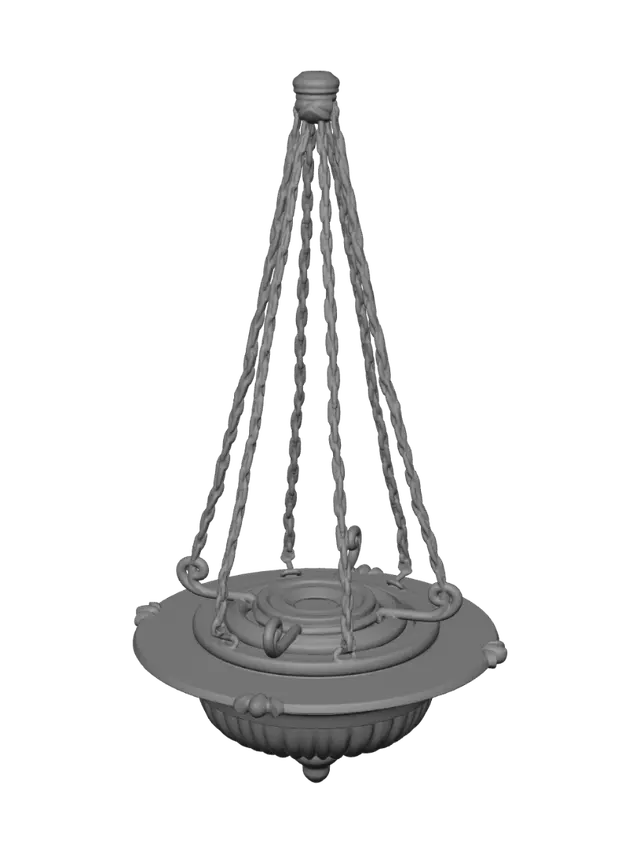 3D model for Ornate Golden Hanging Chandelier