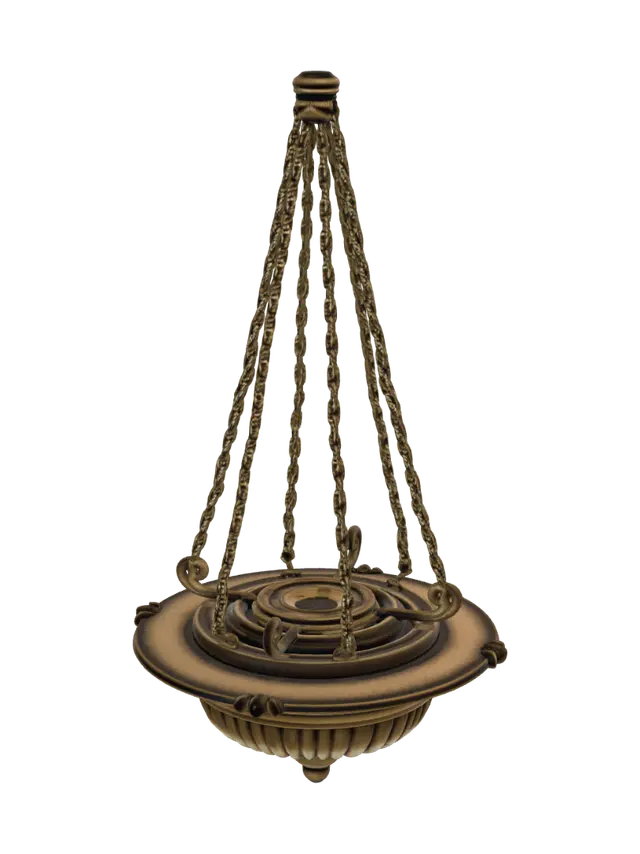 3D model for Ornate Golden Hanging Chandelier