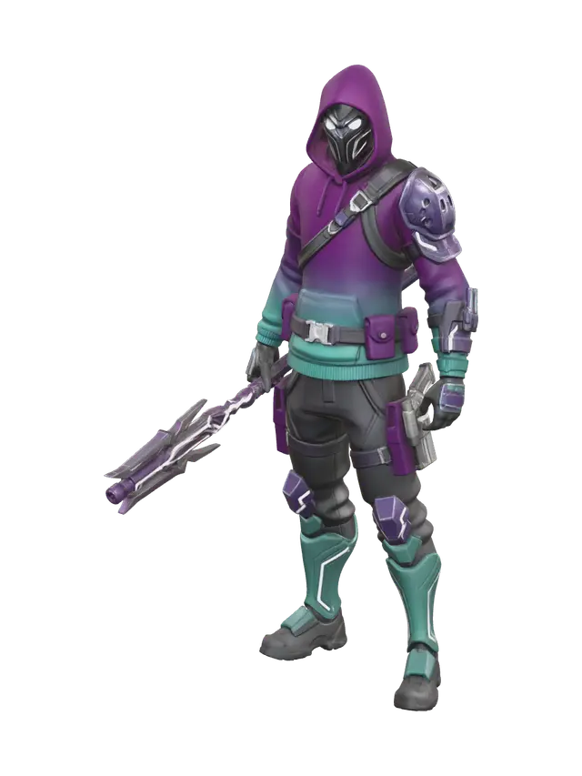 Weathered Fade Fortnite 3D model, vytvořený pomocí AI