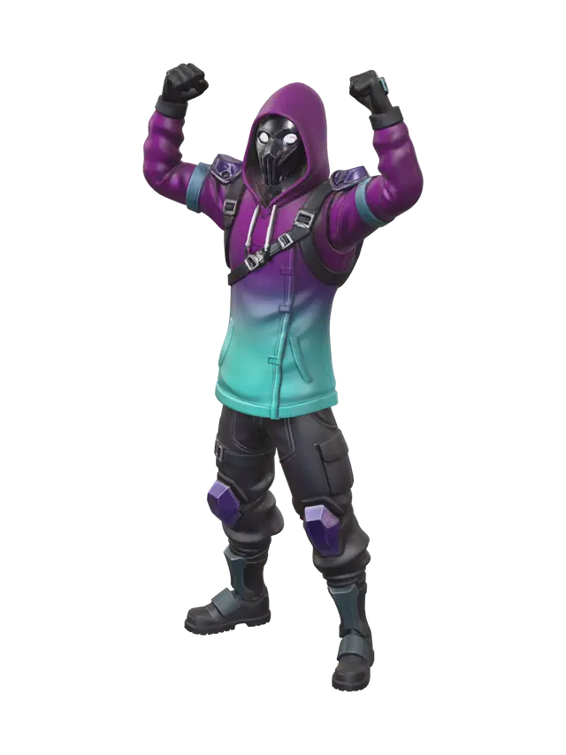 Modern Fade Fortnite 3D model, vytvořený pomocí AI