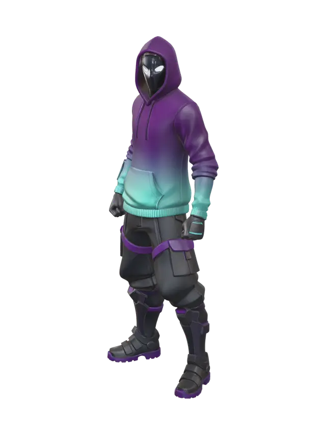 Fantasy Fade Fortnite 3D model, vytvořený pomocí AI