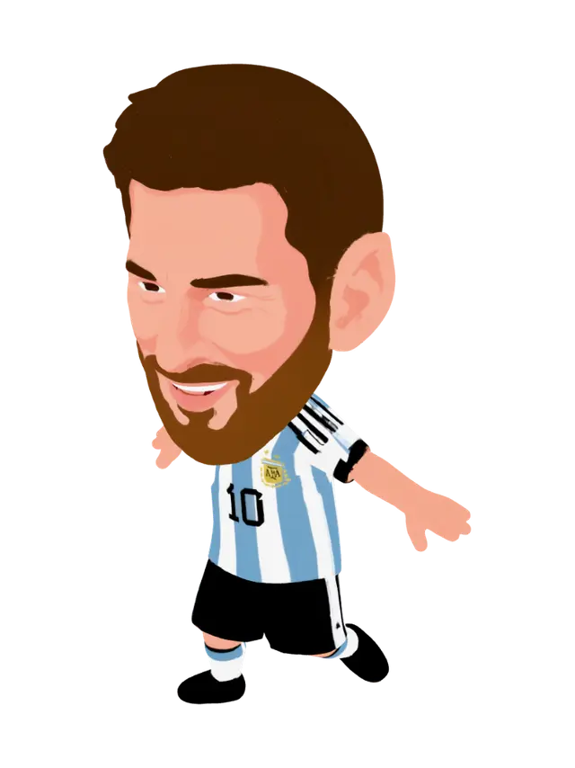 3D model for Number 10 Argentina Cartoon