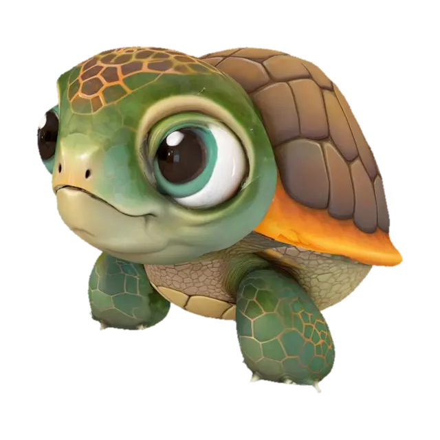Tiny Turtle - Aroundtheworld 3D model, vytvořený pomocí AI