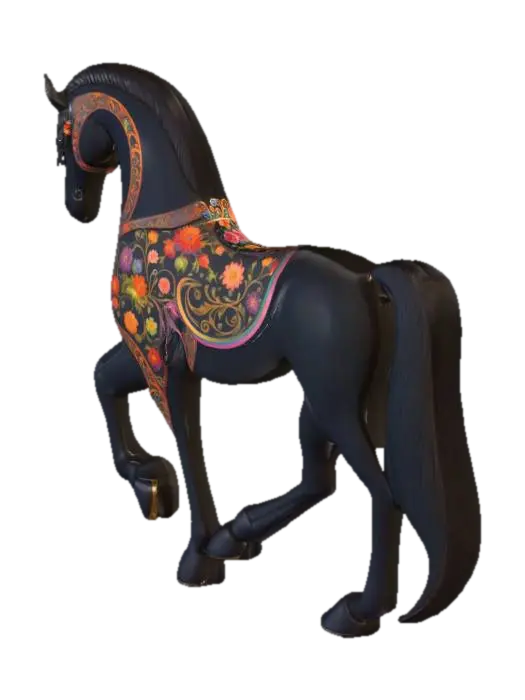 black egyptian arab 3D model, vytvořený pomocí AI