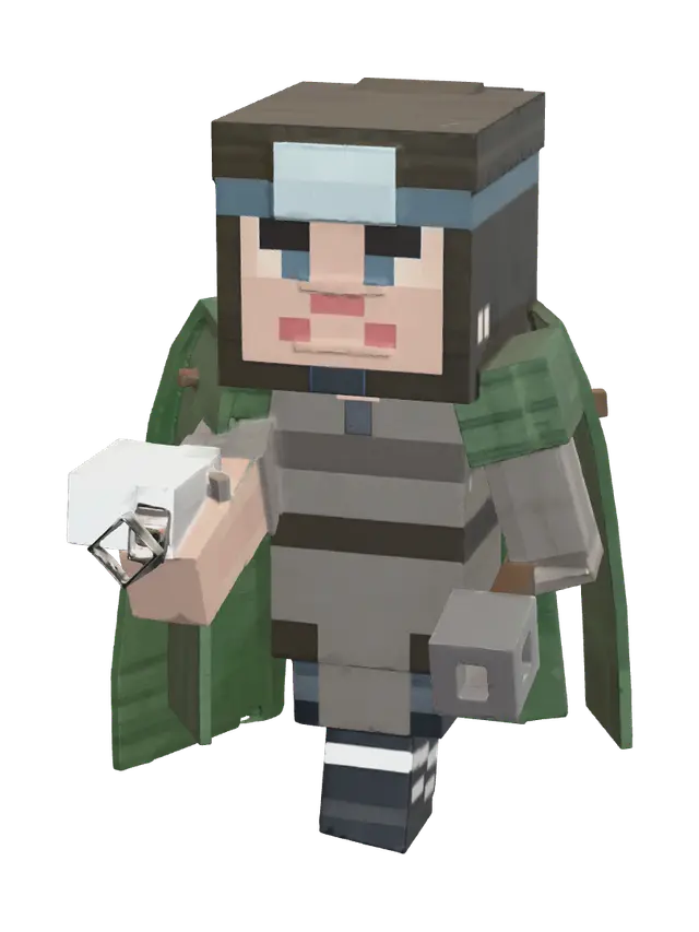 Stylized Minecraft Character - Cubic 3D model, vytvořený pomocí AI