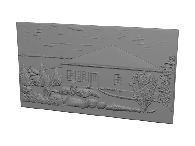 3D model for Lakeside Cottage Garden