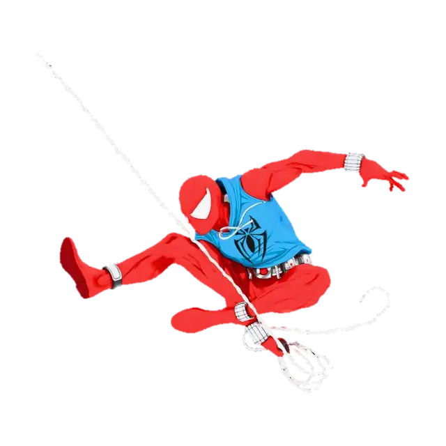Web Slinger in a Blue Hoodie - Caped 3D model, vytvořený pomocí AI